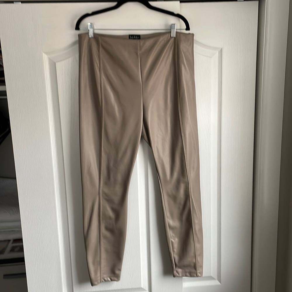 Lined leather leggings